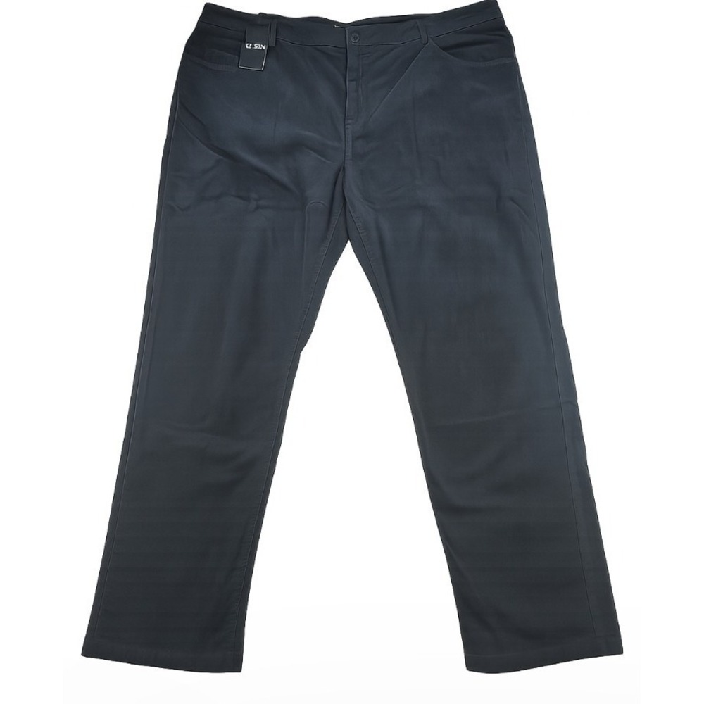 Westport Black Men's Stretch Cotton Twill Pants Made in Italy W52 L33 NWT